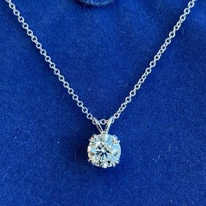 .80ct diamond solitaire pendant 14k white gold
